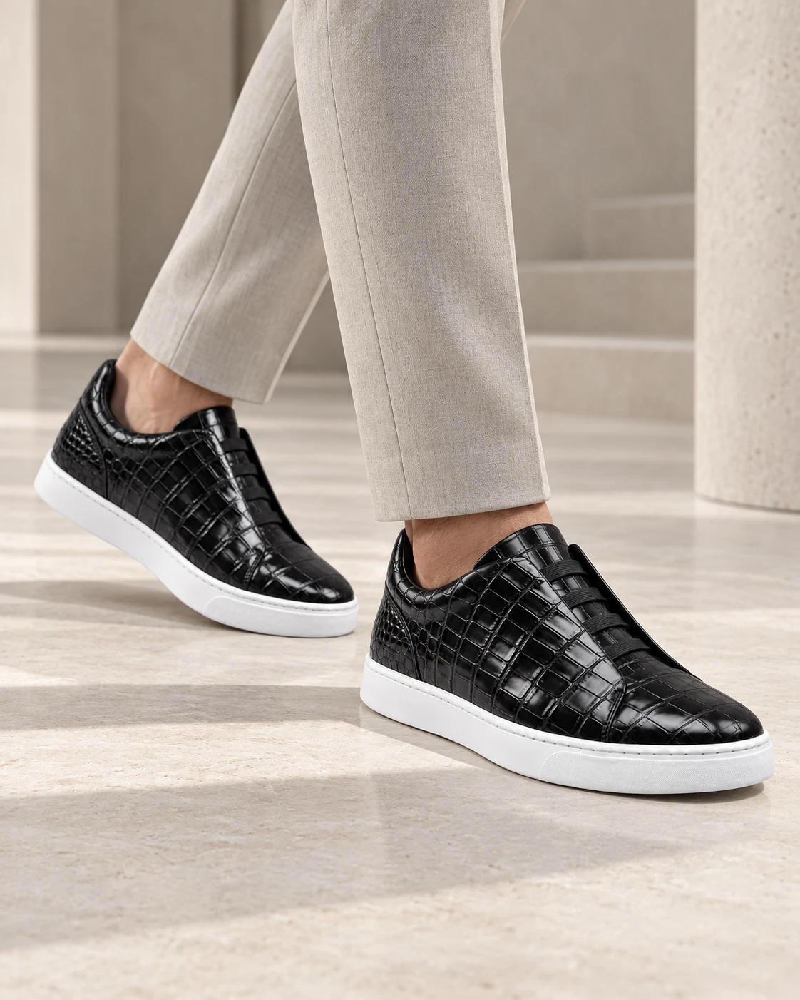 Black Praiano Crocodile