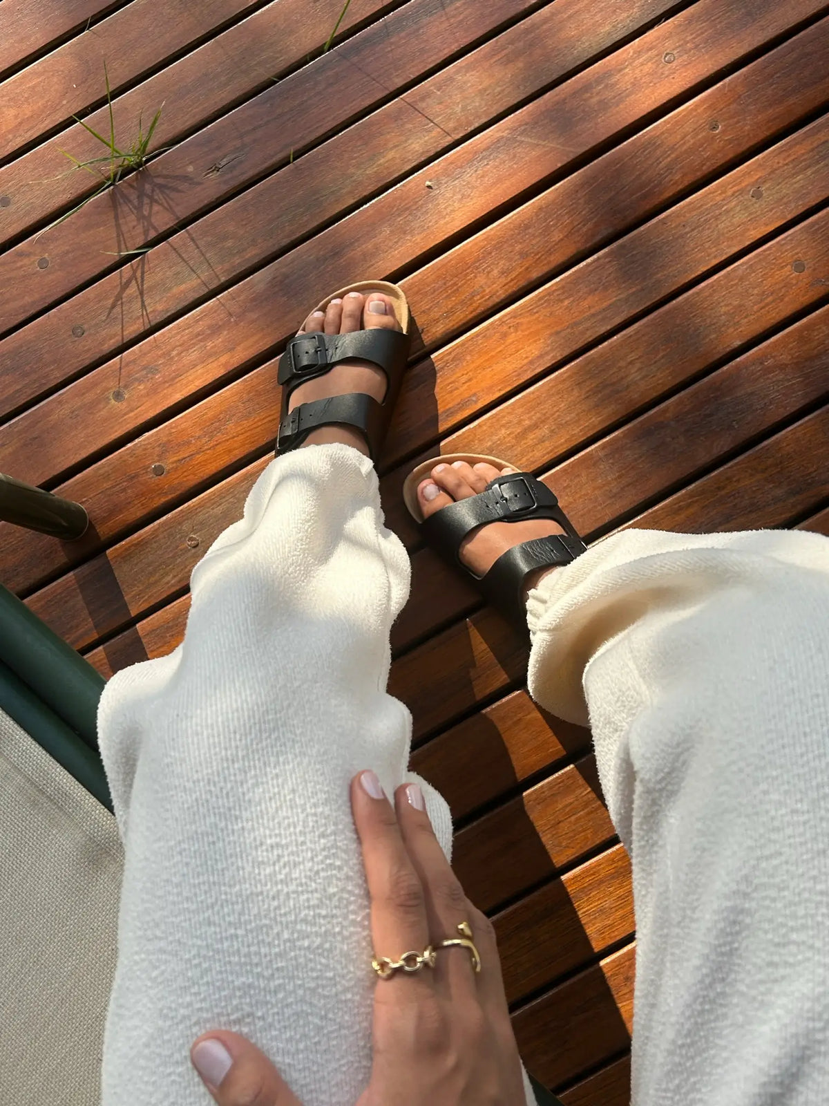 Maibulun Leather Sandals - Black