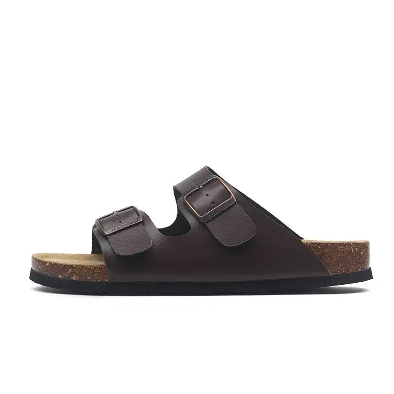 Maibulun Leather Sandals - Brown