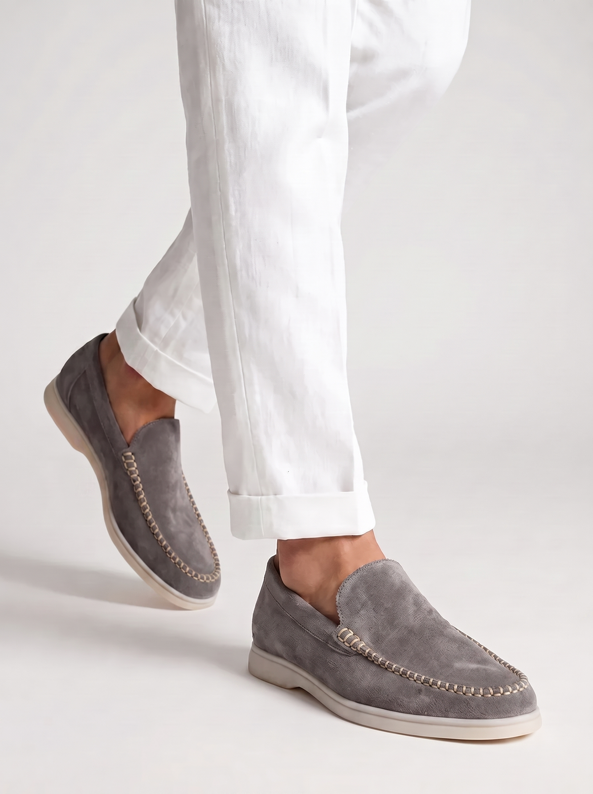 Grey Venetto Loafers