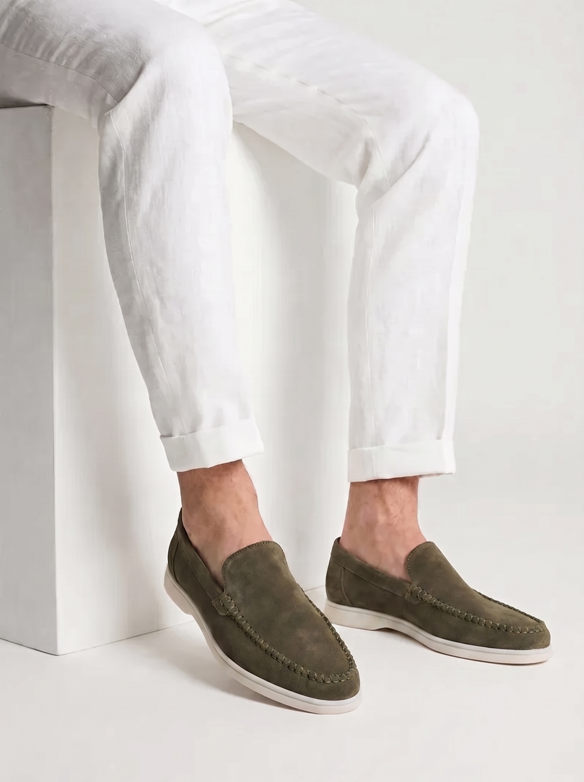 Olive Venetto Loafers