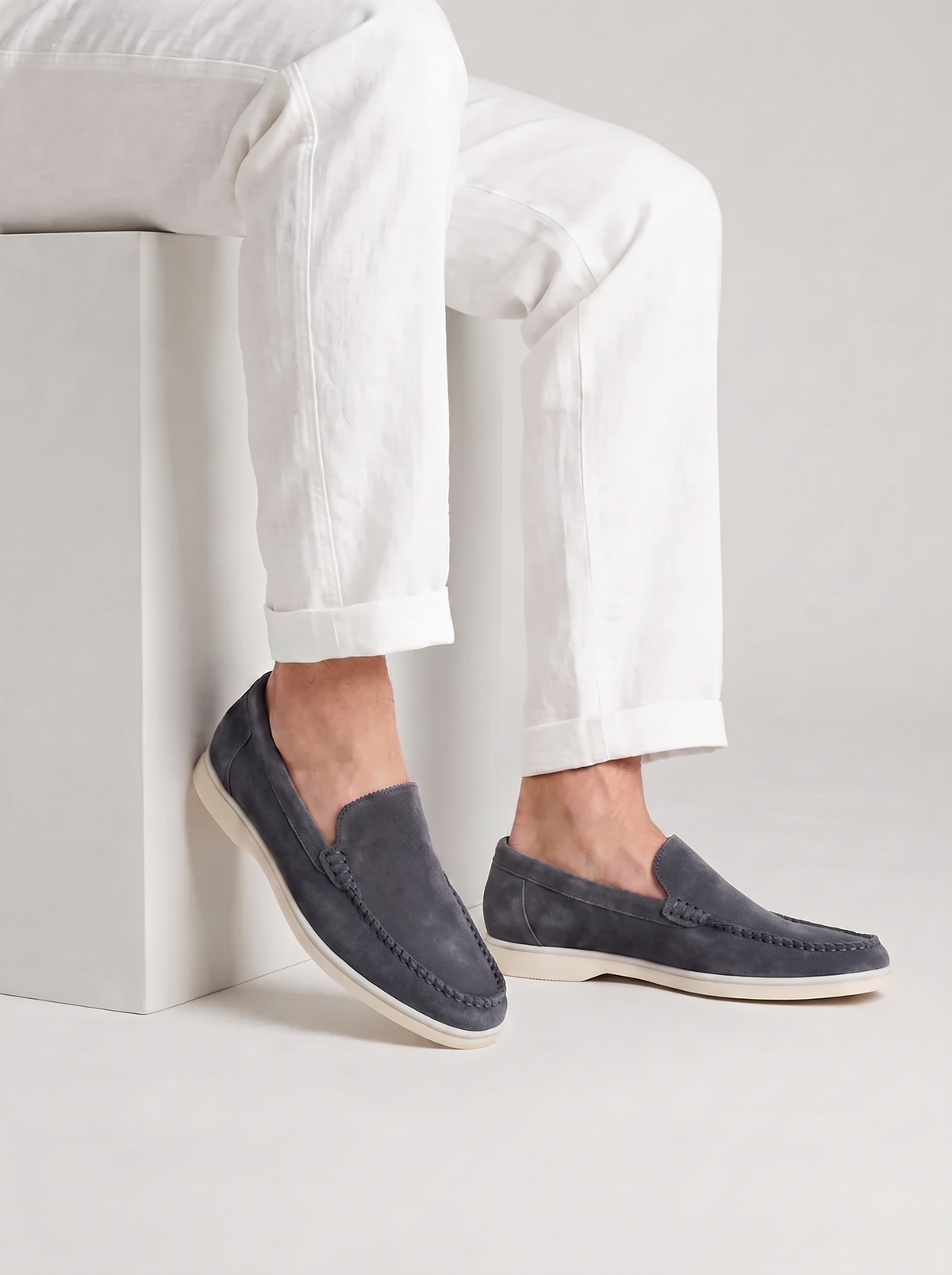 Steel Blue Venetto Loafers