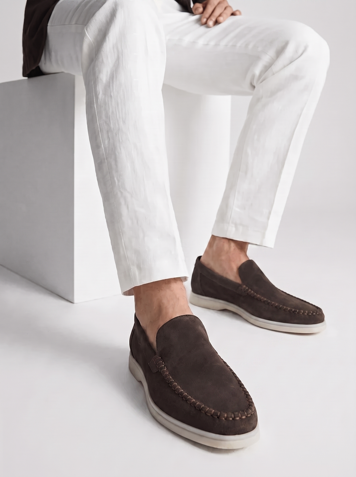 Warm Grey Venetto Loafers