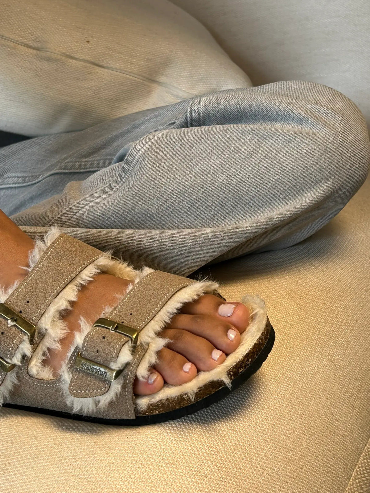 Fluffy Sandals - Sand