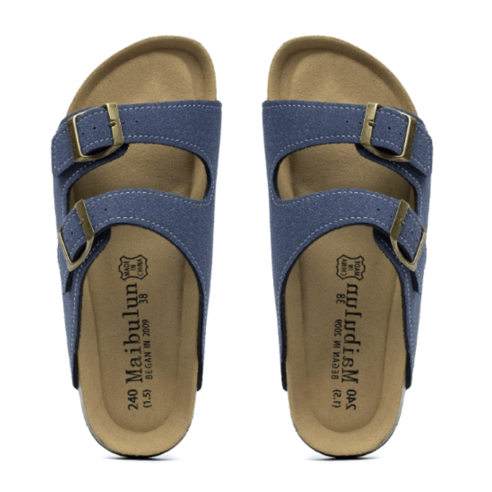 Maibulun Suede Sandals - Blue