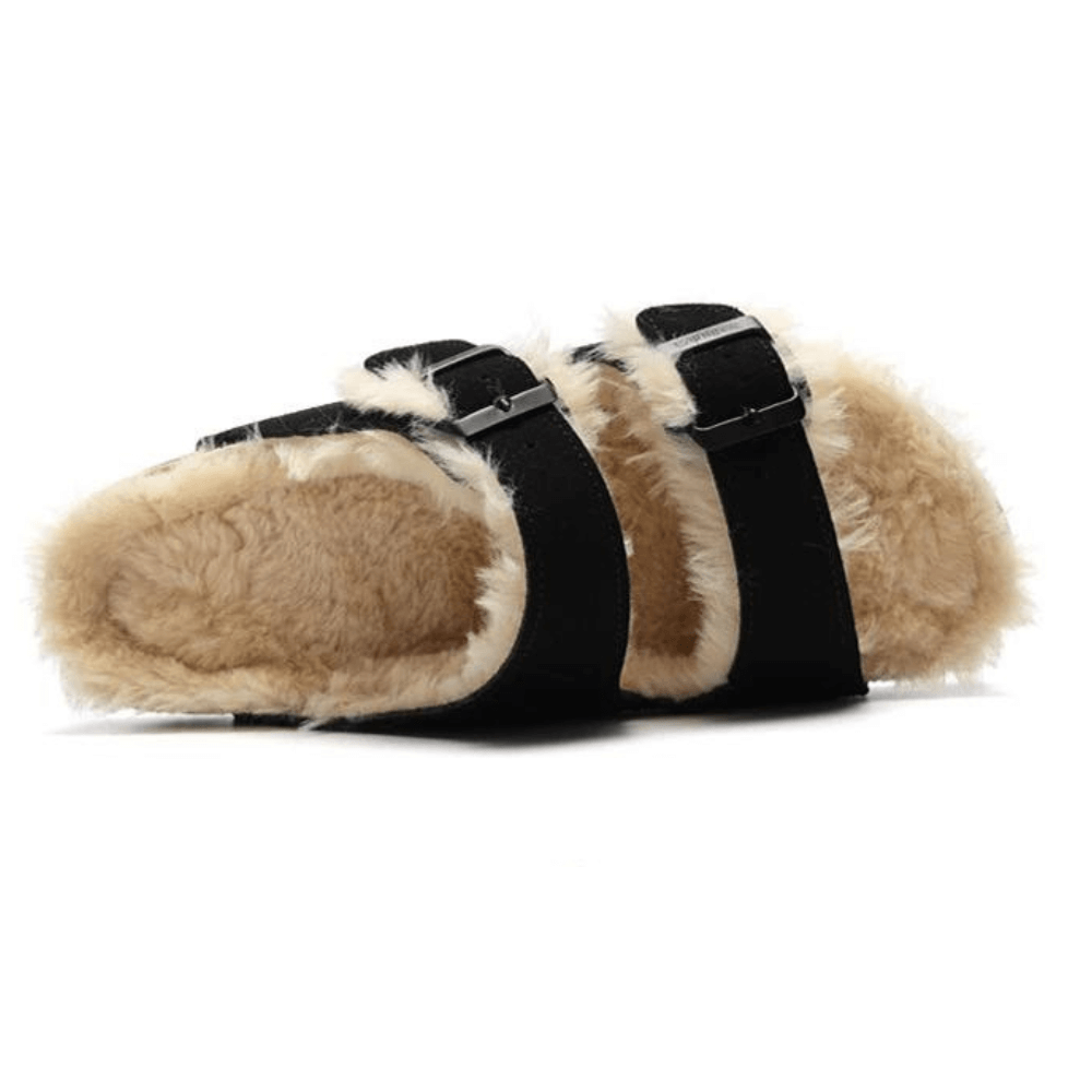Fluffy Sandals - Black