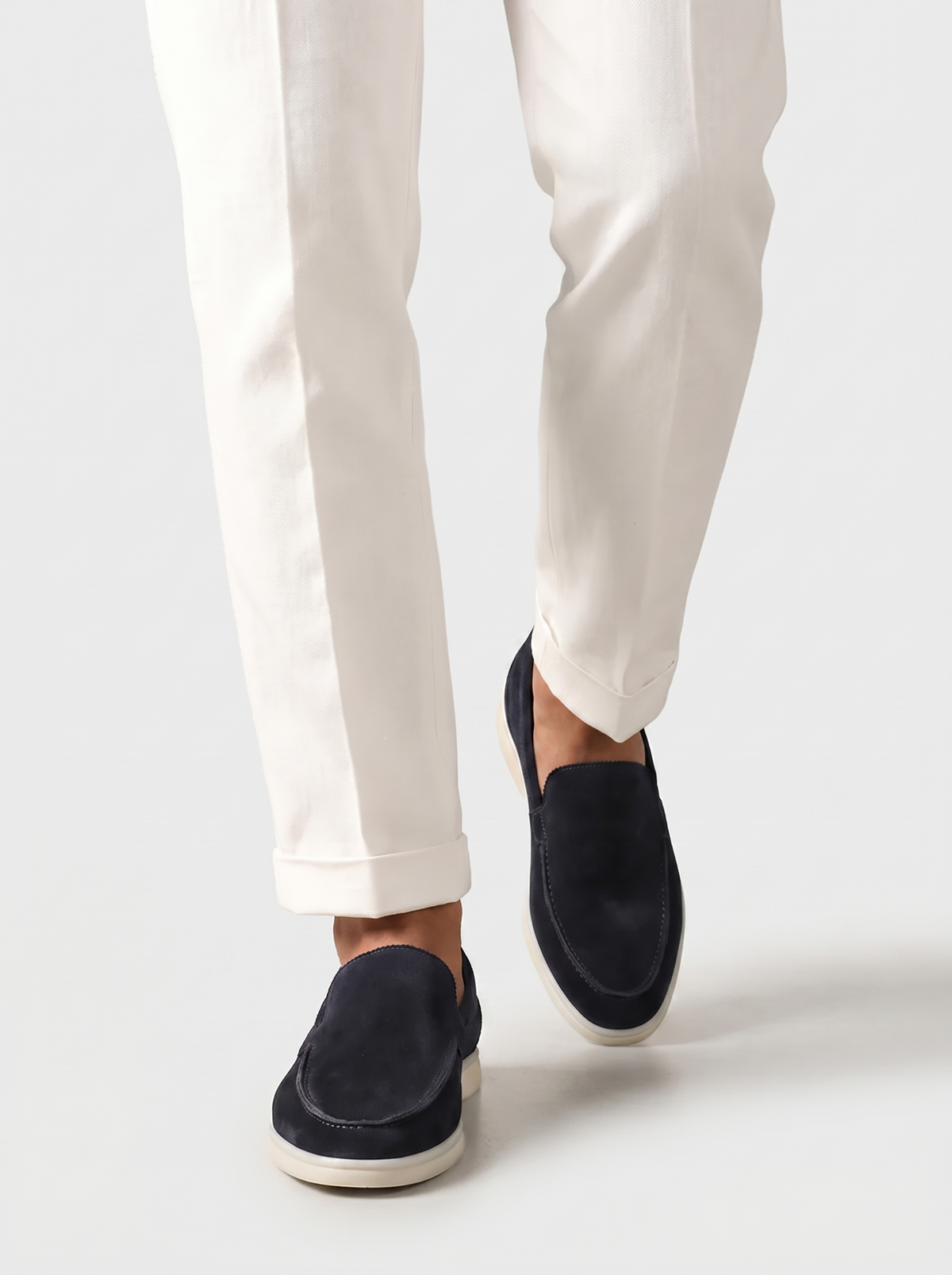 Navy Torino Loafers