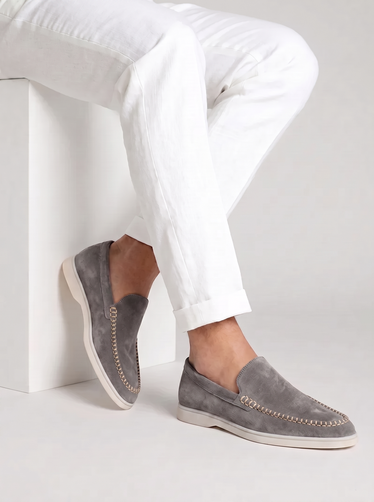 Grey Venetto Loafers