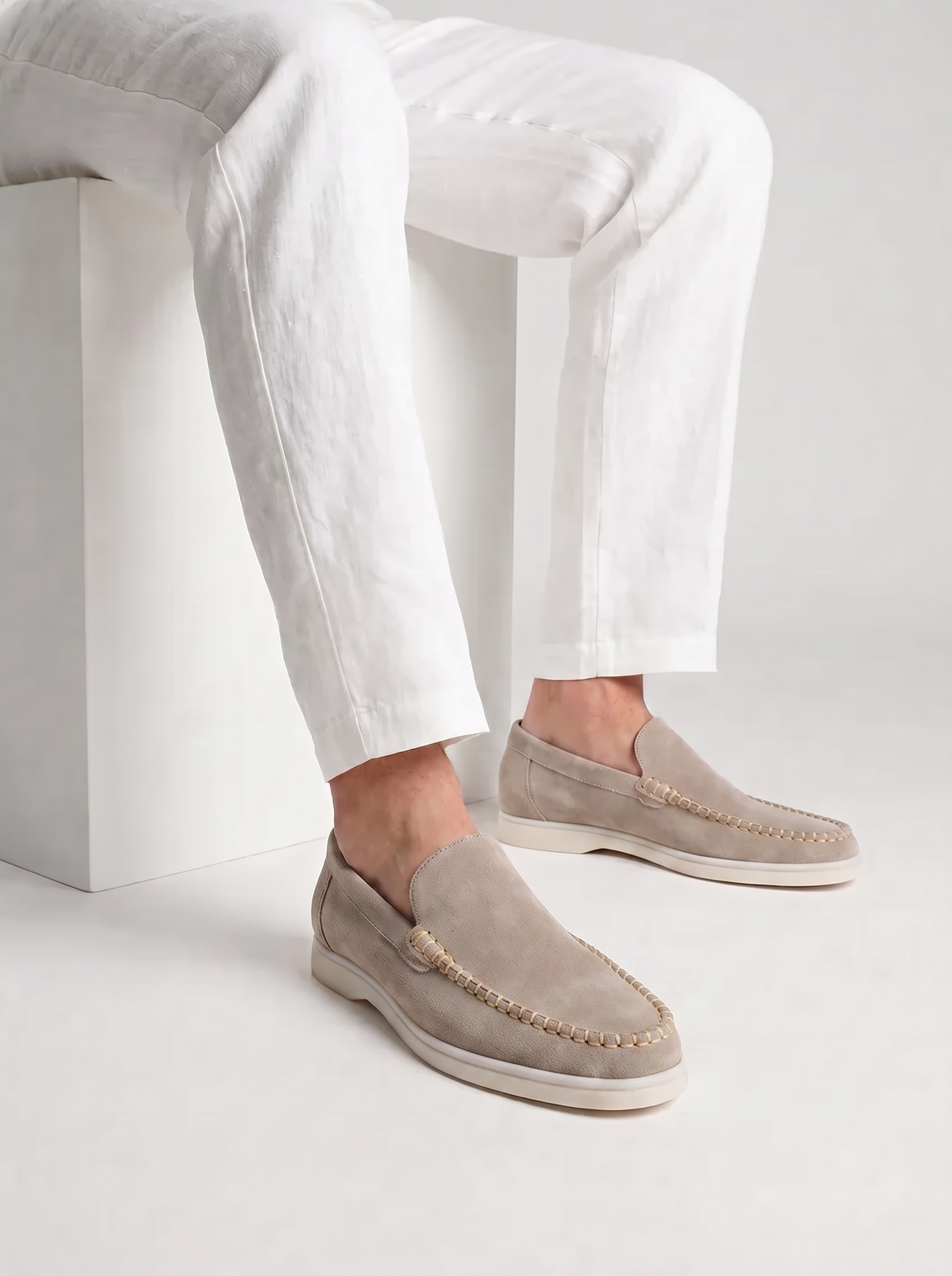 Light Grey Venetto Loafers