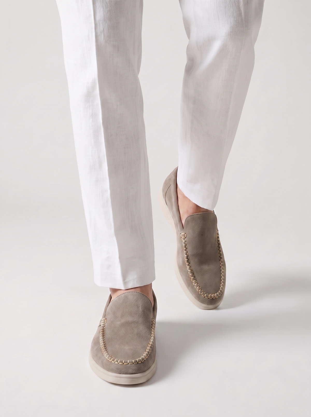 Light Grey Venetto Loafers