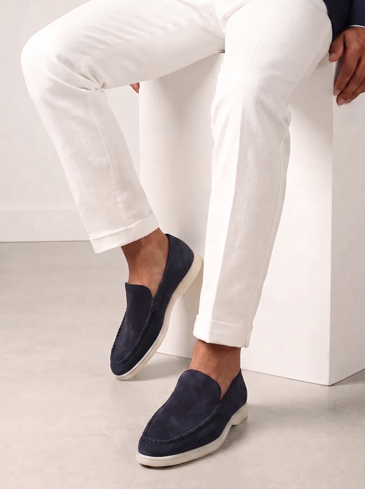 Navy Venetto Loafers