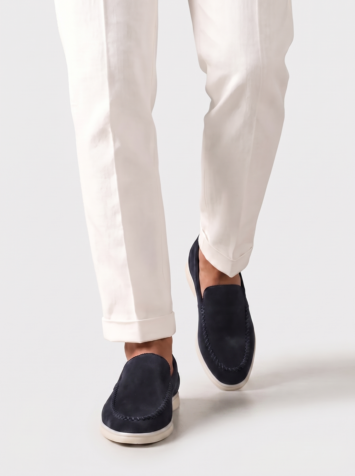 Navy Venetto Loafers
