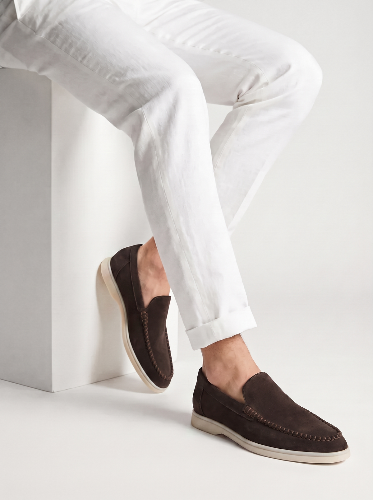 Warm Grey Venetto Loafers