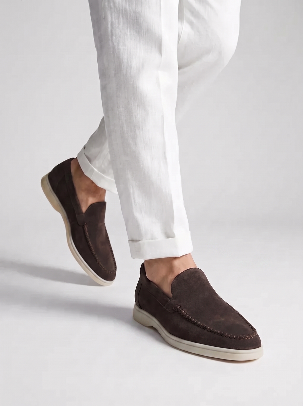 Warm Grey Venetto Loafers
